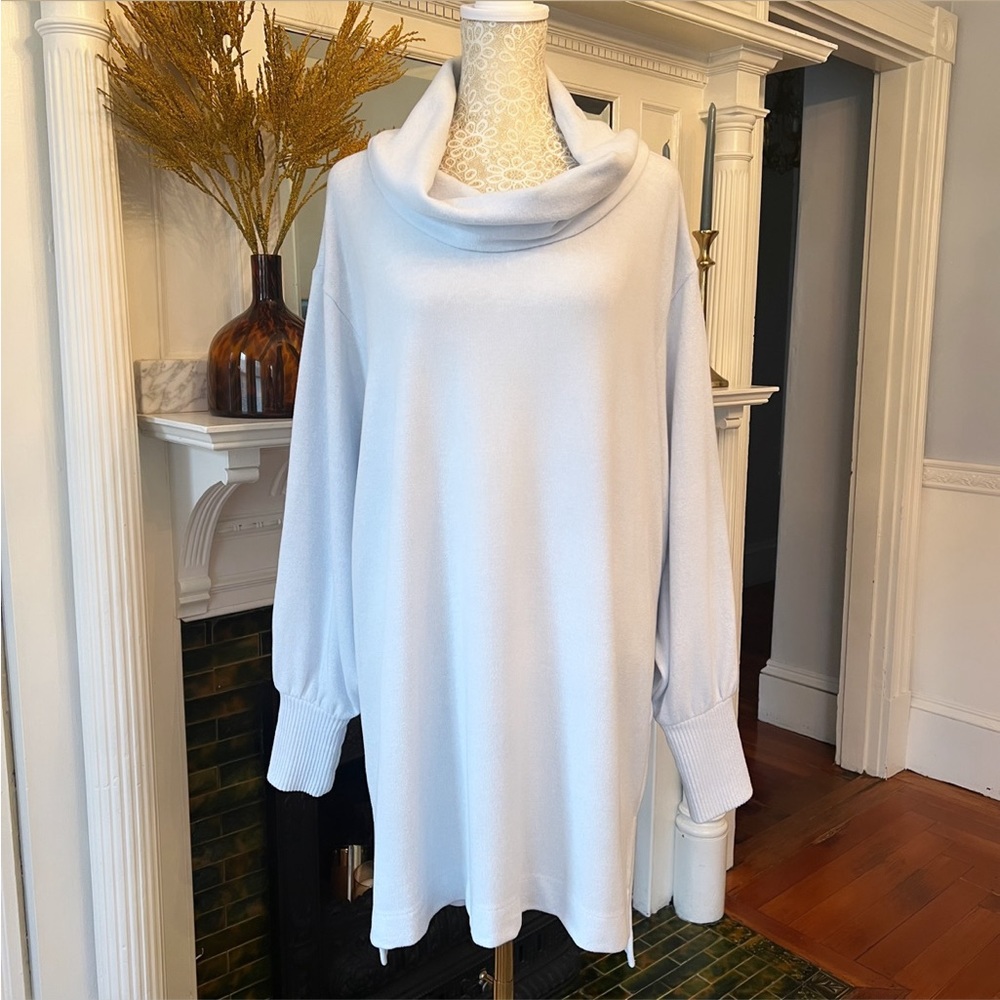 Anthropologie Light Blue Cowl Neck Sweater